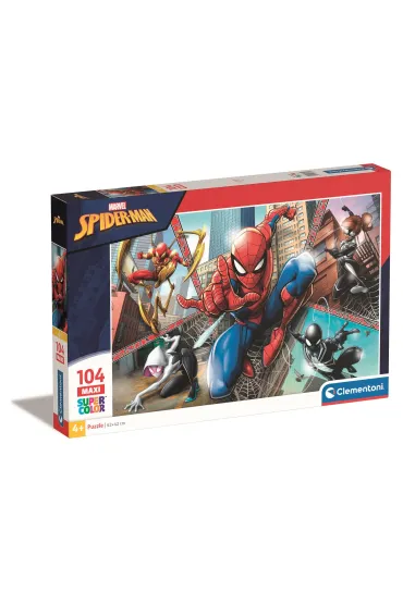 Puzzle 104 el. Maxi SuperColor. Spider-man Clementoni