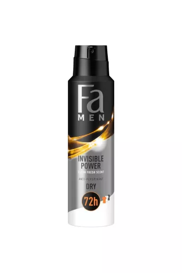 Fa Men Invisible Power 72h dezodorant w sprayu o od�wie�aj�cym m�skim zapachu z zielonymi nutami 150 ml