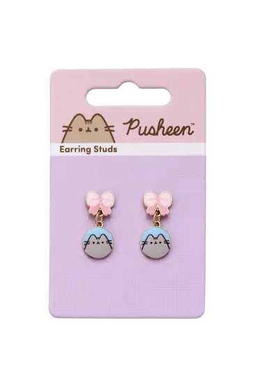 Pusheen Kolczyki z kokardk�