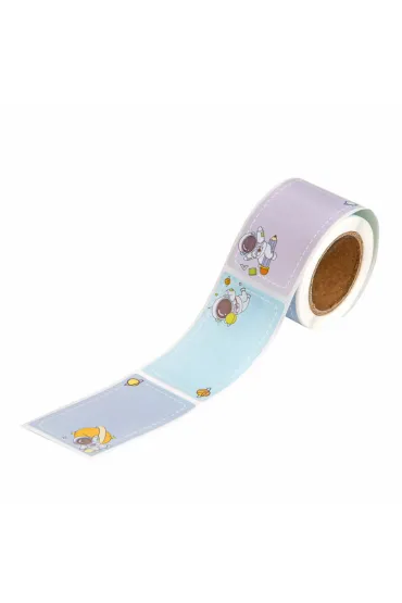 Dalprint Naklejki na rolce etykiety kosmos 4.5x2.5cm 100 szt.