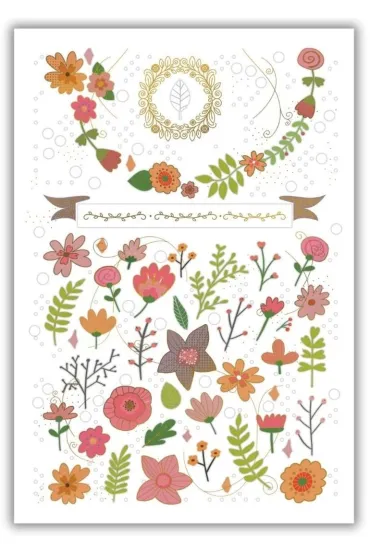 DaVinci Karnet 12x18cm + koperta Kwiaty