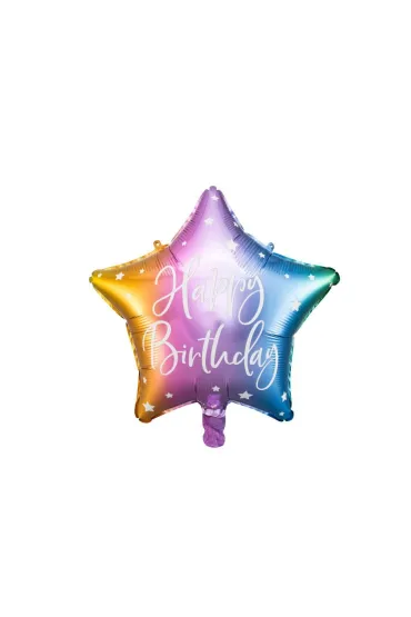 PartyDeco Balon foliowy Happy Birthday 40cm