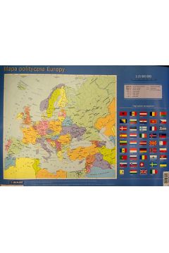 Europa mapa podr�czna polityczna fizyczna 1:15 000 000