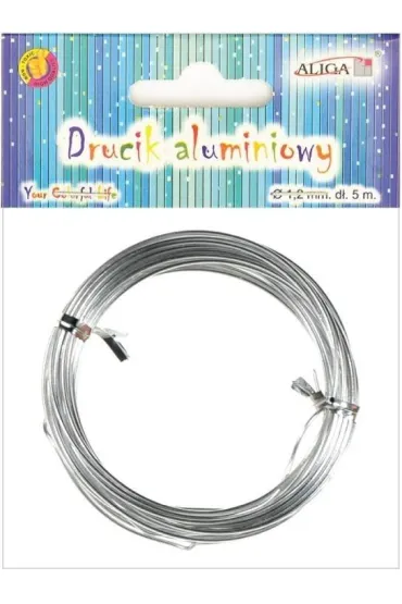 Aliga Drucik aluminiowy srebrny 1.25 mm x 5 m 5 m
