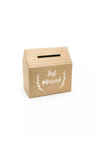 PartyDeco Pude�ko na koperty Just Married 30x30.5x16.5 cm