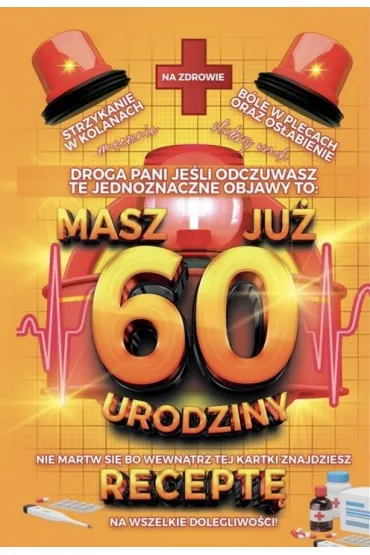 Yeku Karnet Urodzinowy z recept� 60