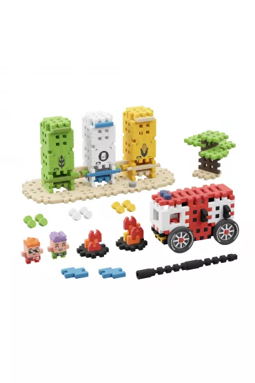 Mini Waffle City Klocki konstrukcyjne Mini Waffle 148el Akcja Stra�acka MARIOINEX 553121