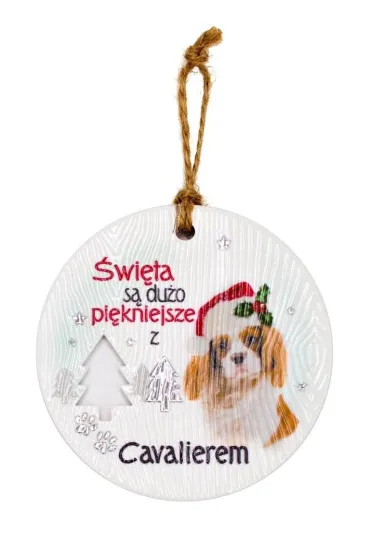 Kukartka Zawieszka ceramiczna Bo�e Narodzenie Cavalier