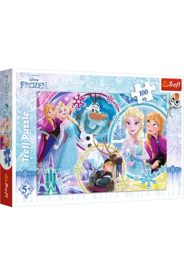 Puzzle 100 el. Kraina przyja�ni. Frozen 16340 Trefl