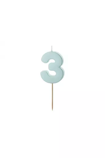 PartyDeco �wieczka 3 jasno niebieska 5.5cm