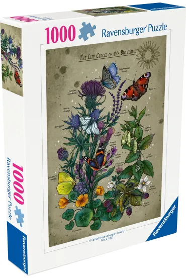Puzzle 1000 el. Cykl �ycia motyla Ravensburger