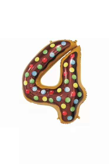 Godan Balon foliowy cyfra 4, ciasteczko 78 cm