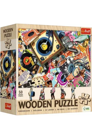 Puzzle drewniane 501 el. W �wiecie muzyki Trefl
