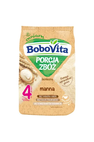 BoboVita Porcja Zb� Kaszka bezmleczna manna po 4 miesi�cu 170 g