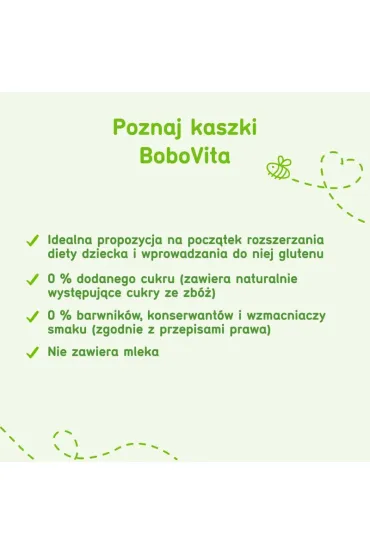 BoboVita Porcja Zb� Kaszka bezmleczna manna po 4 miesi�cu 170 g