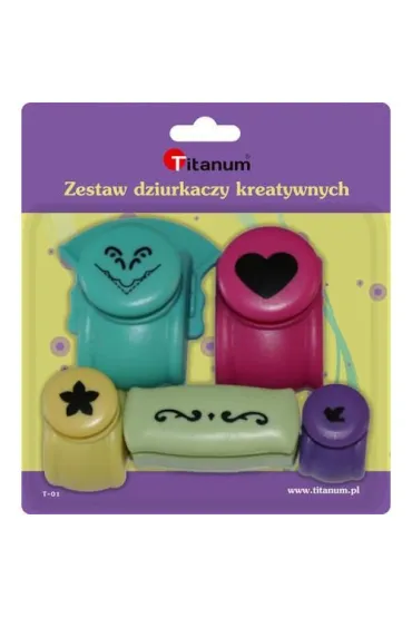 Titanum Zestaw dziurkaczy kreatywnych 5 szt.