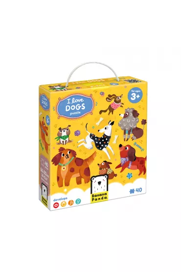 Puzzle 40 el. I Love Dogs Banana Panda