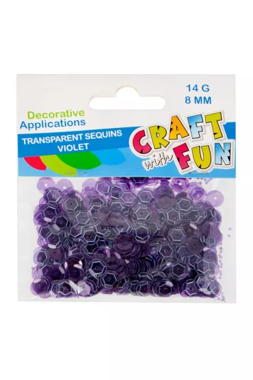 Craft with Fun Cekiny transparentne 8mm, 14g