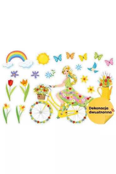 LearnHow Dekoracja wiosenna - Pani Wiosna na rowerze 20el