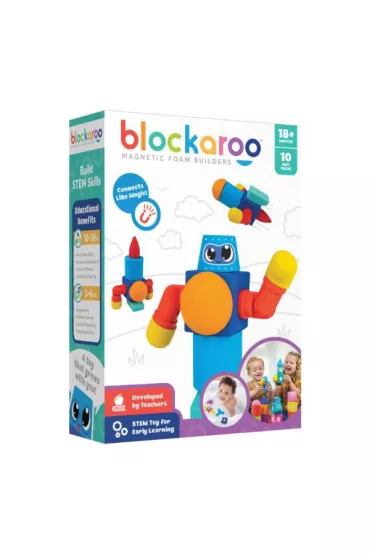 Klocki magnetyczne Blockaroo Ma�y robot 10el