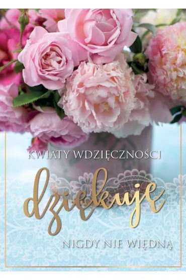 Kukartka Karnet Dzi�kuj� Kwiaty PR-373