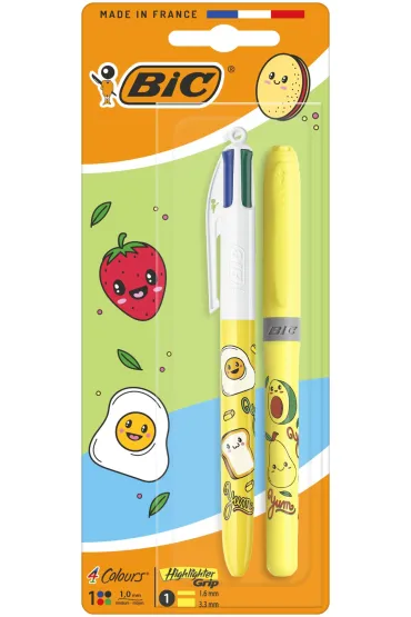 D�ugopis 4 Colors Kawaii mix+zakre�lacz orange BIC