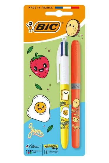 D�ugopis 4 Colors Kawaii mix+zakre�lacz orange BIC