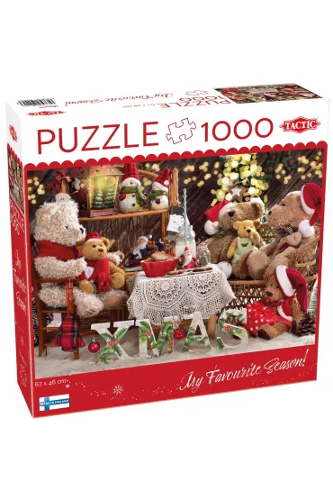 Puzzle 1000 el. XMAS Teddy Bear Family Tactic