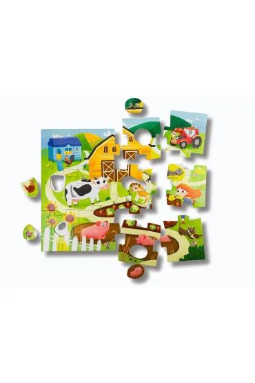 Na wsi. Pierwsze puzzle + figurki. Kapitan Nauka Edgard - Anna Zaj�c