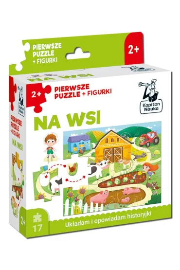 Na wsi. Pierwsze puzzle + figurki. Kapitan Nauka Edgard - Anna Zaj�c
