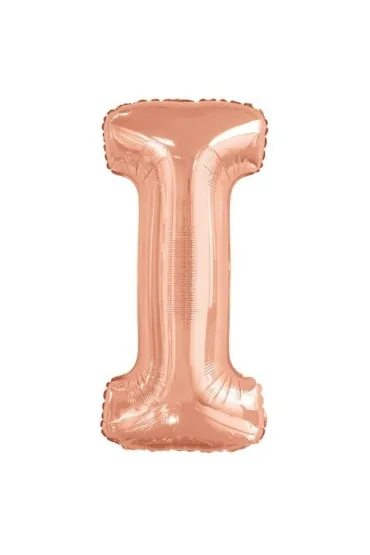 Amscan Balon foliowy litera I r�owe z�oto 40.5x86cm