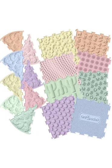 Ortopedek- zestaw mat sensorycznych pastel 16 el. Askato