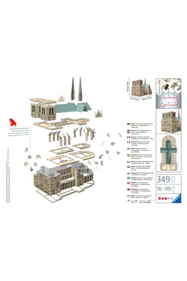 Puzzle 324 el. 3D Katedra Notre Dame Ravensburger