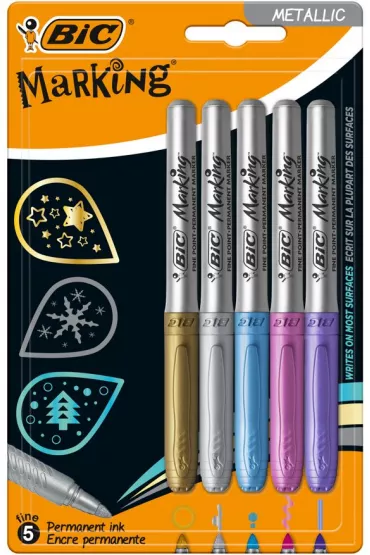Bic Marker Marking Metallic Ink 5 szt.