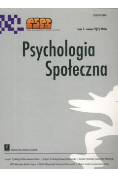 Psychologia spoeczna  2(2) 2006