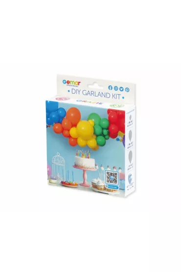 Gemar Girlanda balonowa DIY T�czowa 65 szt.
