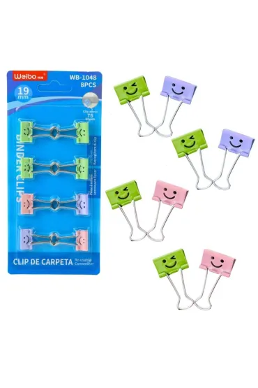 LeanToys Klipsy biurowe kolorowe bu�ki 8 szt.