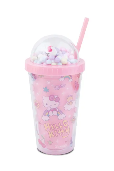 Patio Kubek z rurk� 450ml Hello Kitty Light Pink