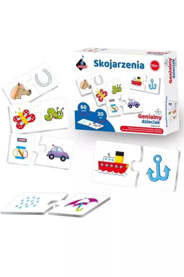 Puzzle 30x2 el. Genialny dzieciak. Skojarzenia Askato