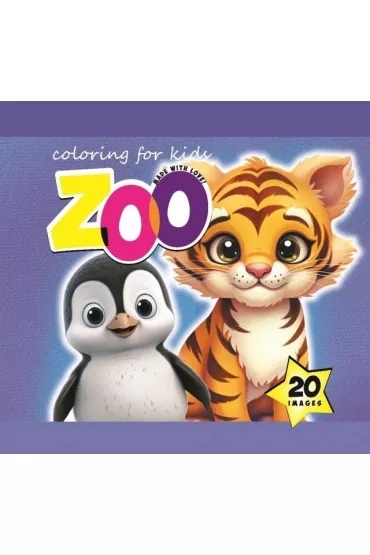 Kolorowanka 140x140 Zoo niebieska 20 obrazkw