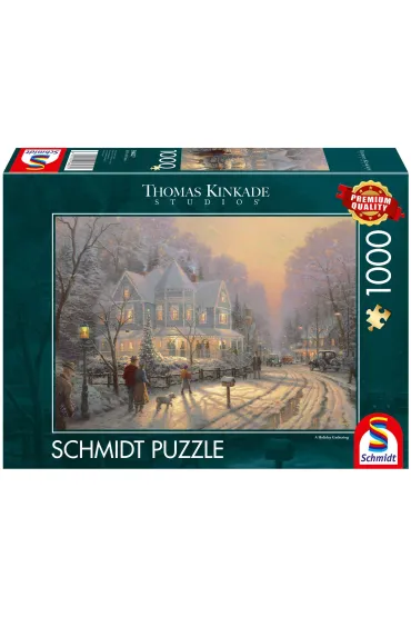 Puzzle PQ 1000 el. �wi�teczne spotkanie Schmidt - Thomas  Kinkade