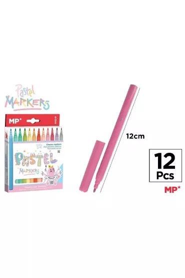 Mp Main Paper Flamastry pastel 12 szt.
