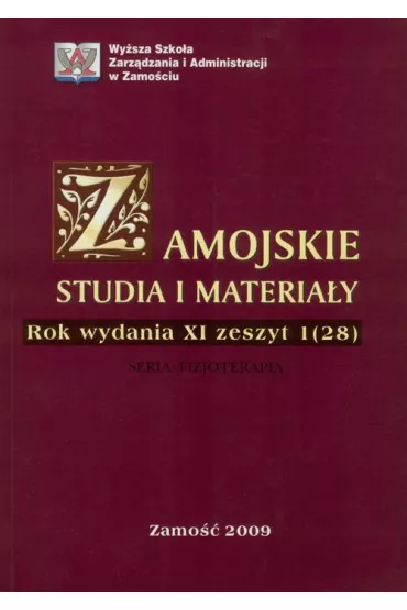 ePrasa Zamojskie Studia i Materia�y. Seria Fizjoterapia. R. 11, 1(28)