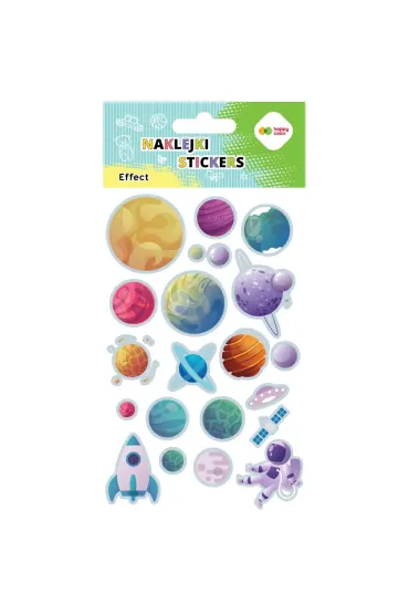 Happy Color Naklejki EFFECT -Planets 10x20cm