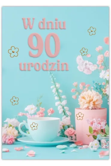 Trend Karnet Silver 90 urodziny