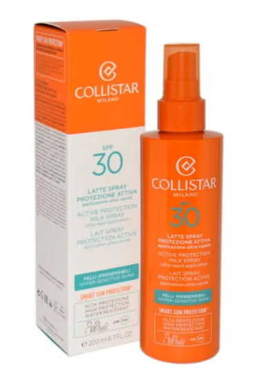 Collistar Mleczko nawil�aj�ce do opalania Tanning moisturizing milk spray hyper-sensitive skin SPF30 200 ml