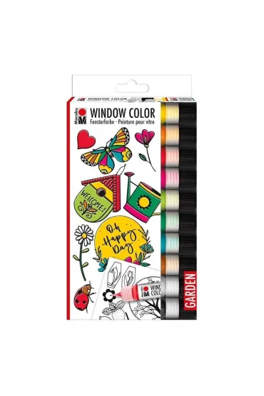 Marabu Farby witra�owe Garden 25ml 10 kolor�w