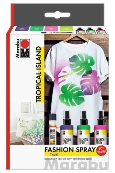 Marabu Farby do tkanin w spreju Tropical Island 4el