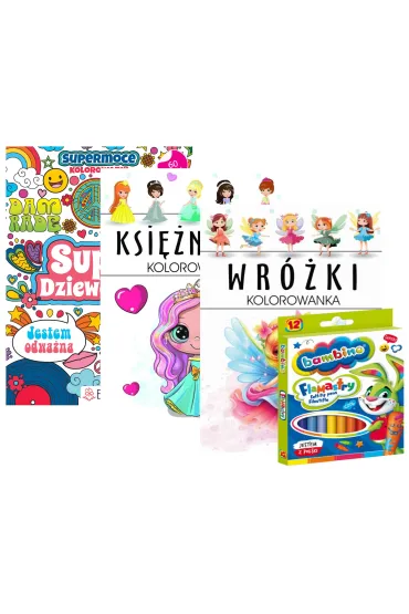 Zestaw kolorowanek dla dziewczynki - Pakiety na nagrody