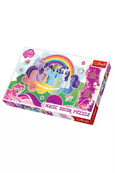 Puzzle 15 el. Magic Decor Kucyki Pony Trefl